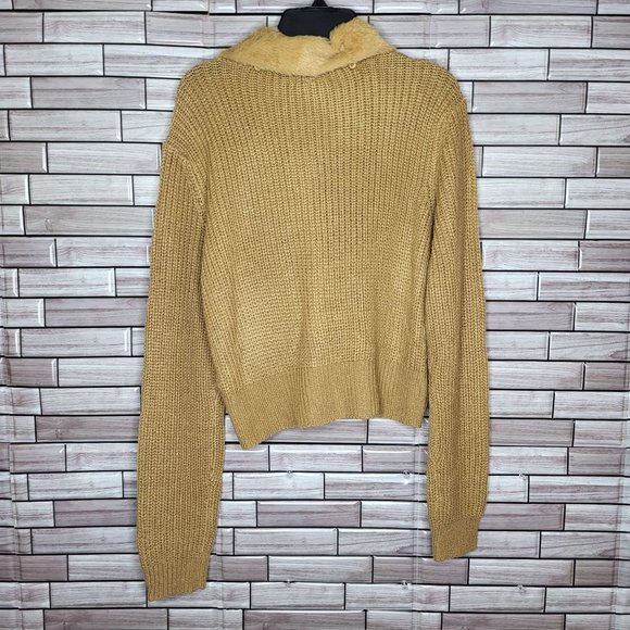 New‎ Derek Heart Women's Sweater Size Medium Brown Long Sleeve Button Warm Top - Picture 5 of 16